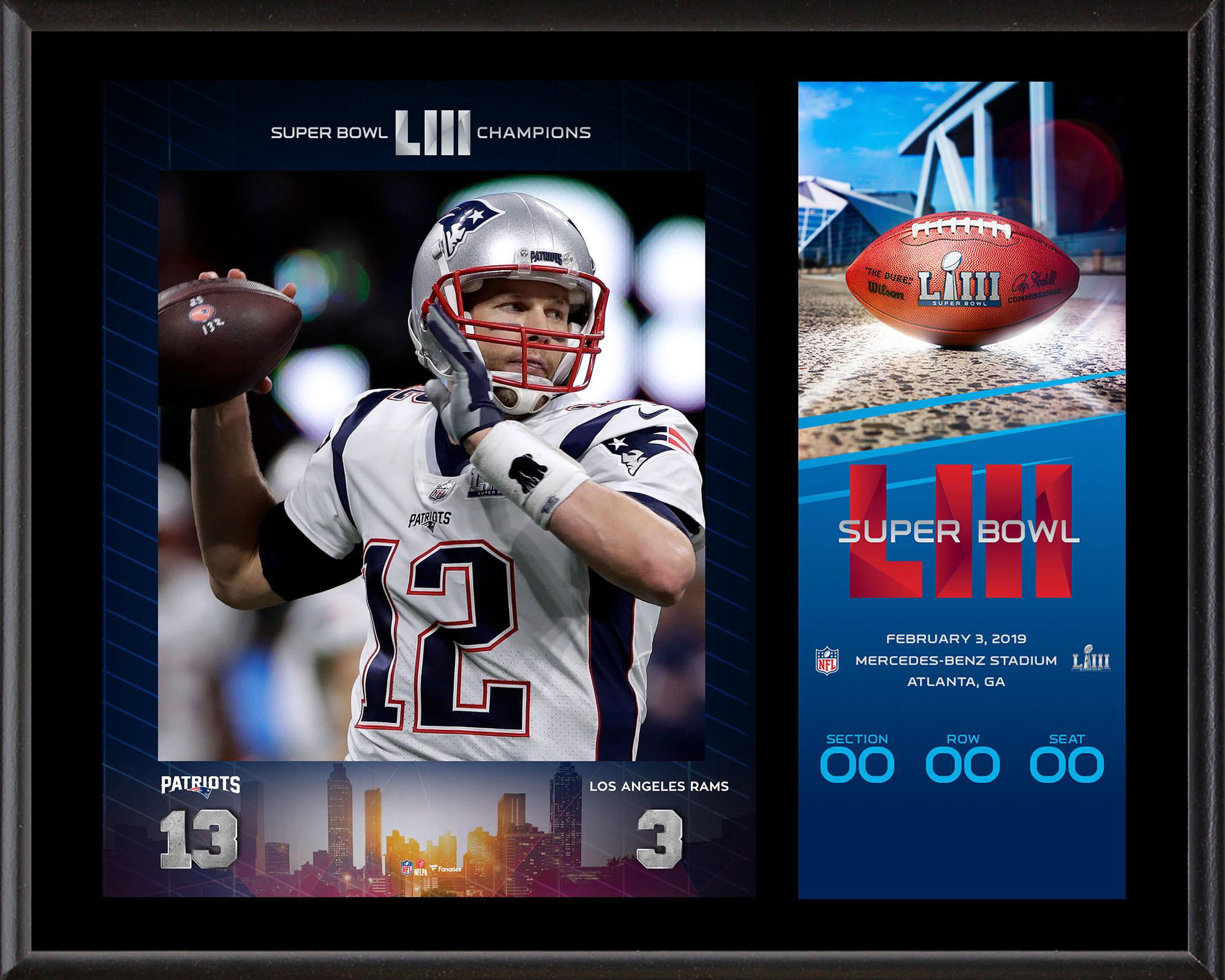 Tom Brady New England Patriots 12'' x 