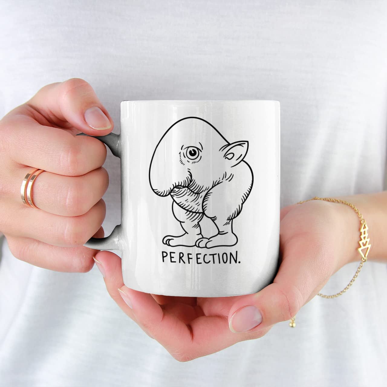 Berserk Perfection Nose Creature Mug Gift, White Funny Sarcasm Coffee Cup  Novelty - Walmart.com