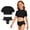 Black-b, variant on Teen Swimsuit Girl Girls Swimsuit With Shorts Bathing Suit 2 Piece Teen Girl Bathing Suits Girls Bikini Size 13-14 Years
