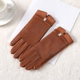thumbnail image 2 of Bmisegm Womens Winter Warm Gloves Winter Touchscreen Windproof Lined Thermal Driving Outdoor Cold Weather Mittens Orange, 2 of 4