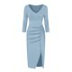 thumbnail image 4 of Moda mujer manga larga Sexy podría hombro cuello en V lentejuelas vestidos de fiesta vestido de oficina Fridja  NMB1740, 4 of 5