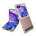 thumbnail image 2 of Dteck Built-in Front Screen Protector Case for Motorola Razr Ultra 2025,Slim Leather +PC Case with Invisible Kickstand Shockproof Back Cover,Gold, 2 of 8