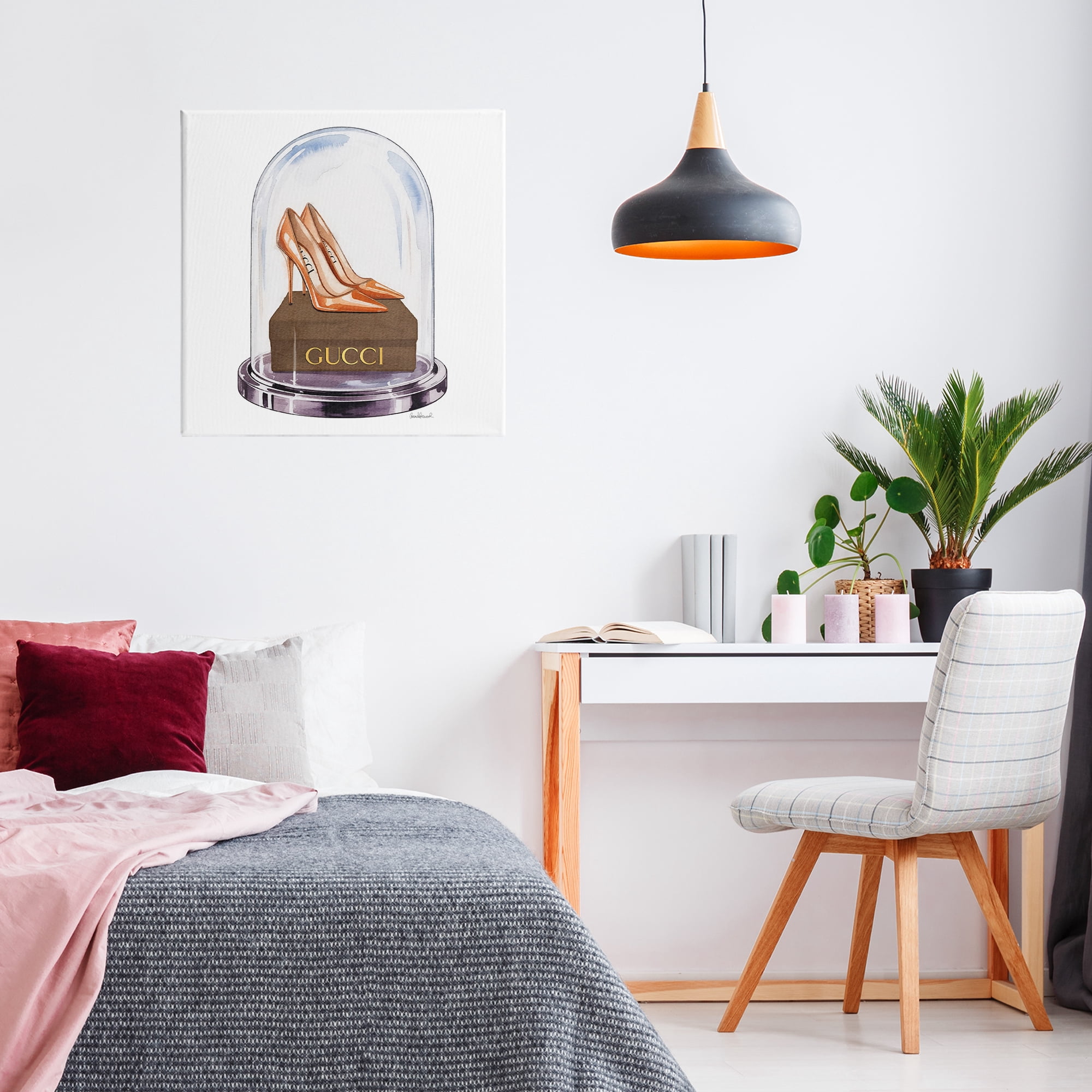 Stupell Industries Satin Heels in Bell Jar Canvas Wall Art, design by Amanda Greenwood