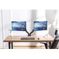 thumbnail image 3 of Rocelco Premium Soporte de escritorio para doble monitor con USB 2.0 y puerto de audio - Se adapta a pantallas planas LCD LED dobles de 13"" - 27" - Brazo ajustable neumático de asistencia de movimien, 3 of 5