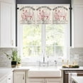thumbnail image 2 of Hokiten Rod Pocket Curtain Valance, Farmhouse Pig Farmhouse Window Valance for Living Room, Bedroom, Kitchen Watercolor Cute Animals Retro Art 54"W x 18"L, 2 of 8