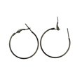 thumbnail image 1 of 20pcs 30mm Round Hoop Loop Wire hooks Leverback Earring Making circle 30mm Earwire Findings Metallic Black, 1 of 8