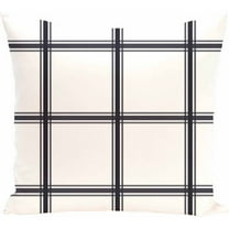 Simply Daisy 16" x 16" Windowpane Plaid Geometric Print Pillow, Navy