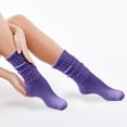 thumbnail image 5 of Aligament Christmas Socks, Purple Christmas Candy Stocking Stuffers, Socks Solid Color Crew Socks Colorful Lightweight Cotton Athletic Socks, 5 of 5