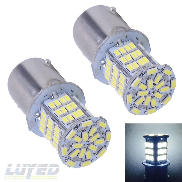 LUYED 2 x 900Lumens Super Bright 1156 3014 78-EX Chipsets 1156 1141 1003 7506 LED Bulbs Used For Back Up Reverse Lights,Brake Lights,Tail Lights,Rv lights,Xenon White 