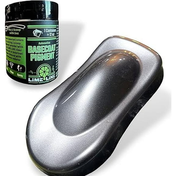 LiME LiNE Base Coat Maker Pigment Powder, Automotive Grade, Basecoat - Metallic Silver