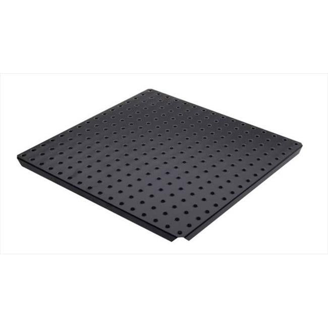 Black Powder Coated Metal Pegboard Panels with Flange Pack of 2
