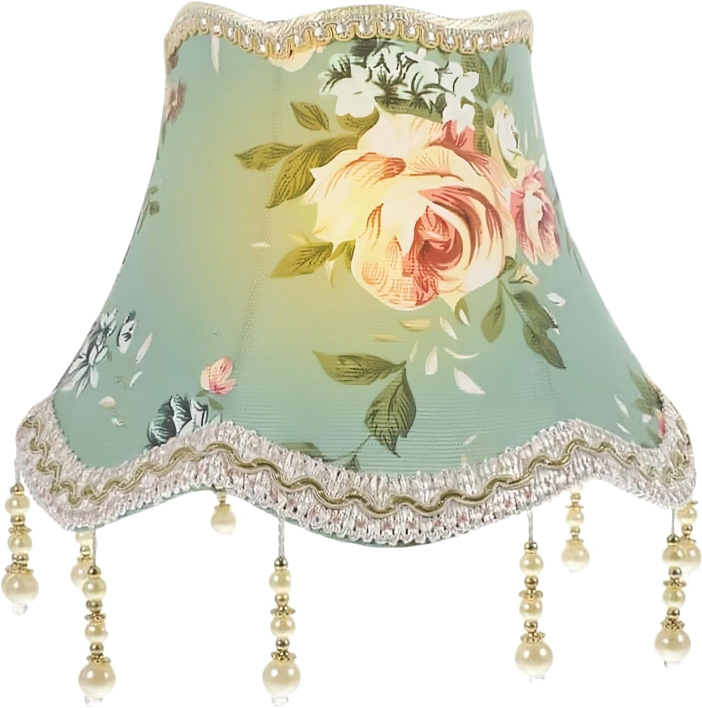 <new_title>Floral Victorian Vintage Printed Pattern Bell Scalloped Lamp Shades Pink</new_title>