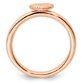 thumbnail image 6 of Auriga Fine Jewelry 925 Sterling Silver Rose-plated Heart Padlock Ring Size 5 for Women, 6 of 6