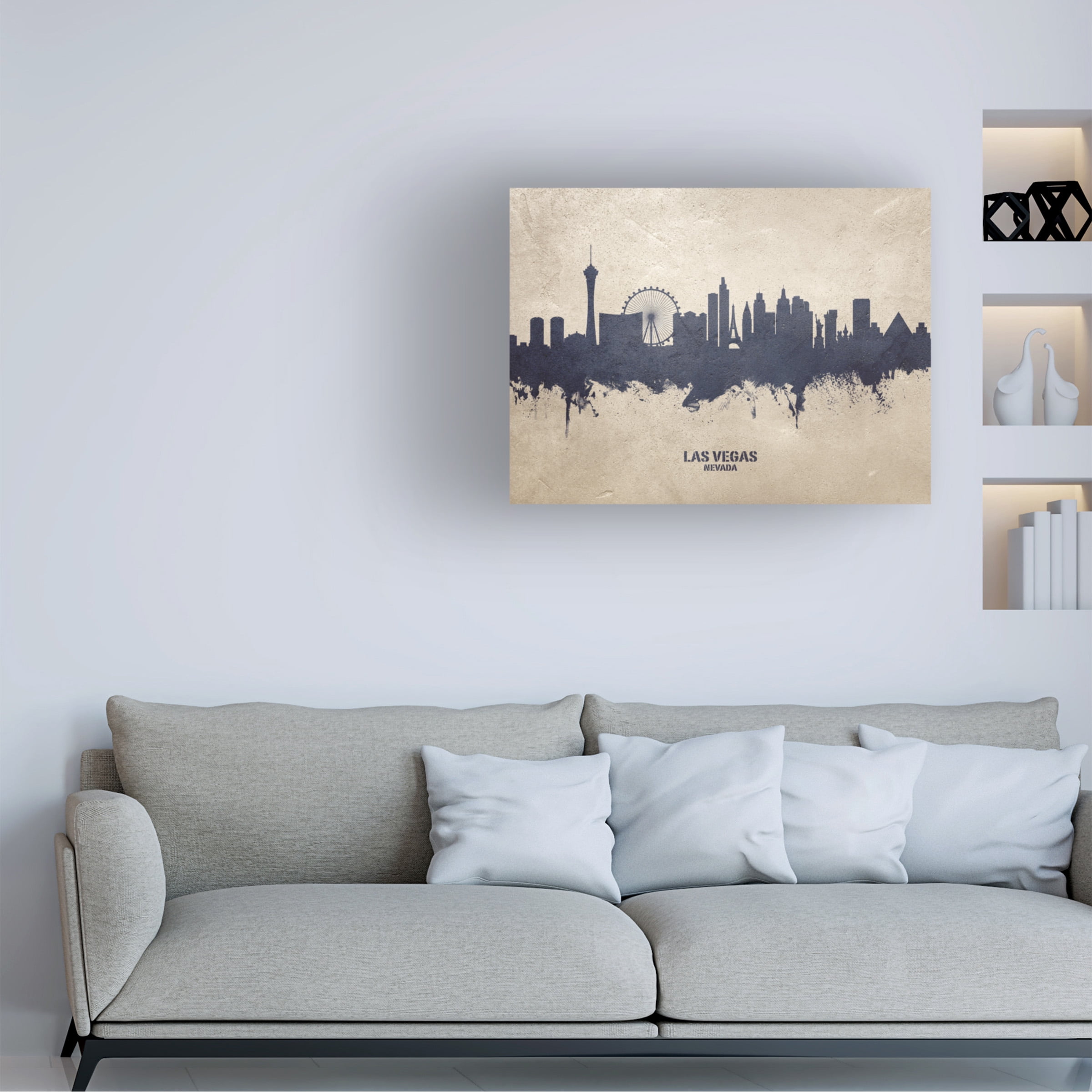 Michael Tompsett 'Las Vegas Nevada Skyline Concrete' Canvas Art