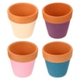 thumbnail image 4 of Gymnture 4 Mini Ceramic Succulent Plant Pots for Cactus and Herbs, 4 of 10