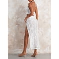 thumbnail image 6 of Biezeib Women’s Two Piece Summer Outfits Sleeveless Halter Lace Tops and Thigh Split Long Skirt Set Beachwear, 6 of 6