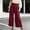 Red, variant on DuoJiaJ Womens Wide Leg Pants, High Waist with Pockets Tie Front Loose Beige L