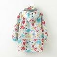 thumbnail image 5 of QIPOPIQ Girls Clothes Clearance Rainy Season Children‘s Raincoat Jacket Cute Print Hooded Mid-length Jacket With Pockets, 5 of 5