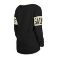 thumbnail image 3 of Women's New Era Black New Orleans Saints Lace-Up Notch Neck Long Sleeve T-Shirt, 3 of 3