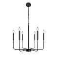 thumbnail image 2 of Lámpara colgante de vela clásica moderna perfecl de 6 luces Negro, 2 of 8