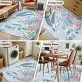thumbnail image 6 of Sea Turtle Area Rugs 3x5 ft Watercolor Seaweed Fish Coral Seahorse Blue Letter Texture Washable Rug Non Slip Indoor Carpet Absorbent Floor Mat for Living Room Bedroom Dining Room, 6 of 9