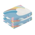 thumbnail image 3 of Ryvnso Rainbow and Cat Paw Print Cotton Hand Towels Sets Face Towel 2 PCs Bathroom Decorative, 3 of 7