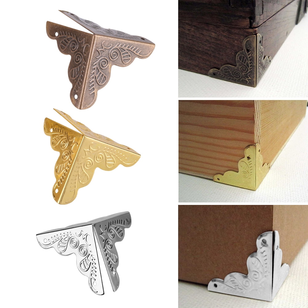4 Fashion Jewelry Box Decorative Wood Gift Case Furniture Corner Protector Guard 
