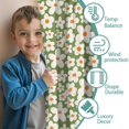 thumbnail image 3 of Blackout Kids Curtains,Green Daisy Flower Orange Centers Pattern Childrens Insulated Curtains Set Of 2,Bedroom Essentials,Toddler Room Decor 52"x84", 3 of 5