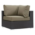 thumbnail image 1 of Modway Convene Aluminum and Rattan Outdoor Patio Corner in Espresso/Mocha, 1 of 3
