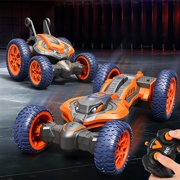 MMJ RC Stunt Car Double Sided Rotating 4WD Remote Control Deformable LED Light 10.63x5.12in Off Road