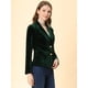 thumbnail image 4 of Chaqueta de Terciopelo Allegra K Vintage Verde Oscuro S, 4 of 6