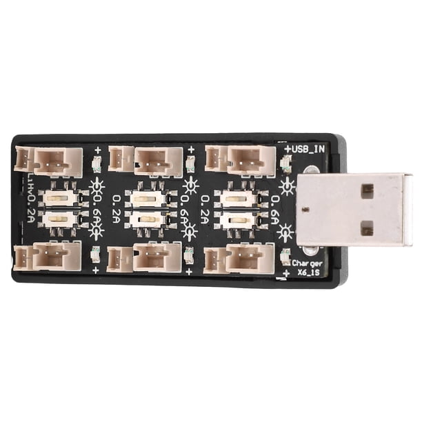 Cargador USB Li-Po, Placa De Carga De Batería De Litio Inteligente 600 MA 200 MA 3,8 V 4,35 V Alto Voltaje 6 Canales Con Indicadores LED Para 1S Para LiHv
