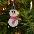 thumbnail image 2 of 10 Uds. Muñeco de nieve decoración de árbol de Navidad decoración colgante de pared ornamento, 2 of 5