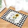 thumbnail image 3 of Indoor Door Mat Non Slip Bathroom Mat, 20x31.5,Sunflower Black and White Buffalo Check Machine for Entryway, 3 of 7