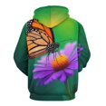 thumbnail image 3 of Butterfly on Purple Flower Men's Women New Sweatshirt Hoodie Men's Plus Size Sweatshirt Hooded Sweatshirt 3d Printed Street Men's Cloth, 3 of 6