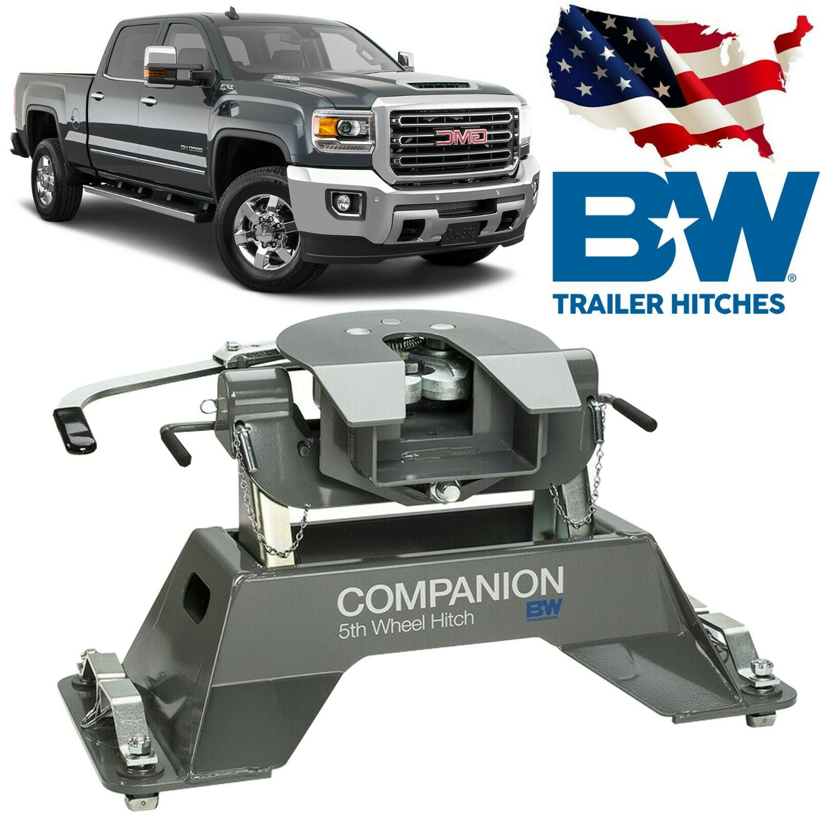 RVK3710 OEM Companion Fifth Wheel Hitch - B&W Hitch for GM Puck System 2020 - Current - Walmart 5th Wheel Hitch For Chevy Puck System