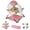 Pink, variant on Costway Foldable Portable Baby Jumper, Interactive Toys, 3 Adjustable Heights, Canopy Pink