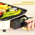thumbnail image 4 of Electric Indoor Grill 1500W, YOHAWJAN 2 in 1 Smokeless Indoor Grills with Non-stick Removable Grill & Griddle Plate, Temperature Control, Portable Korean BBQ Grill with 3 Raclette Cheese Pans, 4 of 8