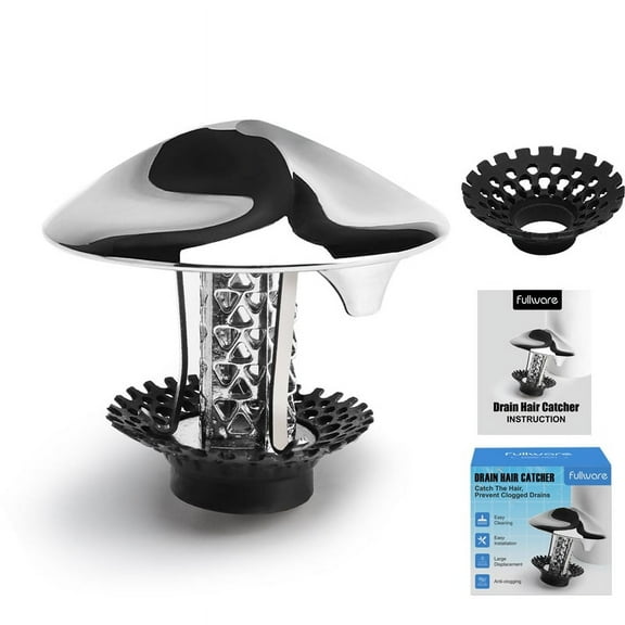 Shower Drain Hair Catcher Stainless Steel Bath Tub Drain Cover for Bathroom Sink and Bathtub Drain Protector, Fits 1.25''-2.0'' Drains