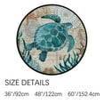 thumbnail image 2 of GZHJMY Round Rugs for Living Room, Retro Cartoon Turtle Non-Slip Coral Velvet Long Runner Rugs, Washable Water Absorbent Mat Carpet for Bedroom Kitchen Kids Room, 2 of 6