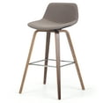 thumbnail image 5 of Simpli Home Randolph Mid Century Modern 28 inch Bentwood Counter/ Bar Height Stool (Set of 2) in Mocha Woven Fabric, 5 of 8