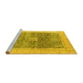 thumbnail image 2 of Ahgly Company Machine Washable Indoor Rectangle Abstract Yellow Modern Area Rugs, 3' x 5', 2 of 4