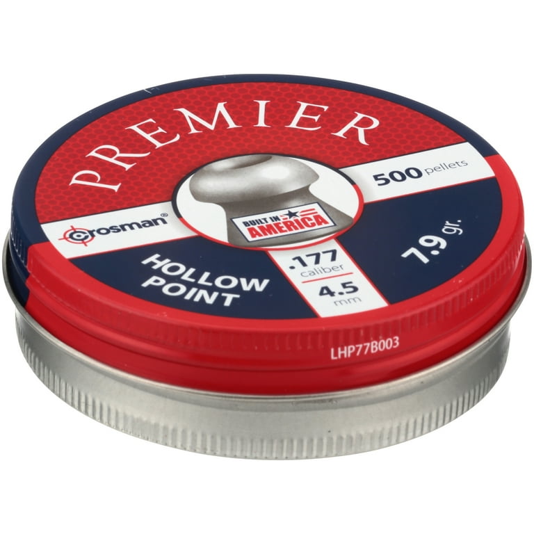 Crosman Premier Hollow Point 500 Pellets in a Tin. LHP77