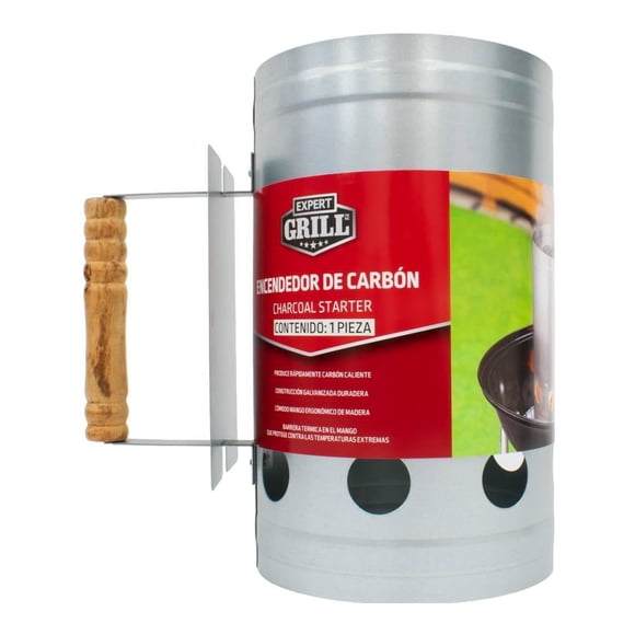 Encendedor Expert Grill de Carbón Plateado
