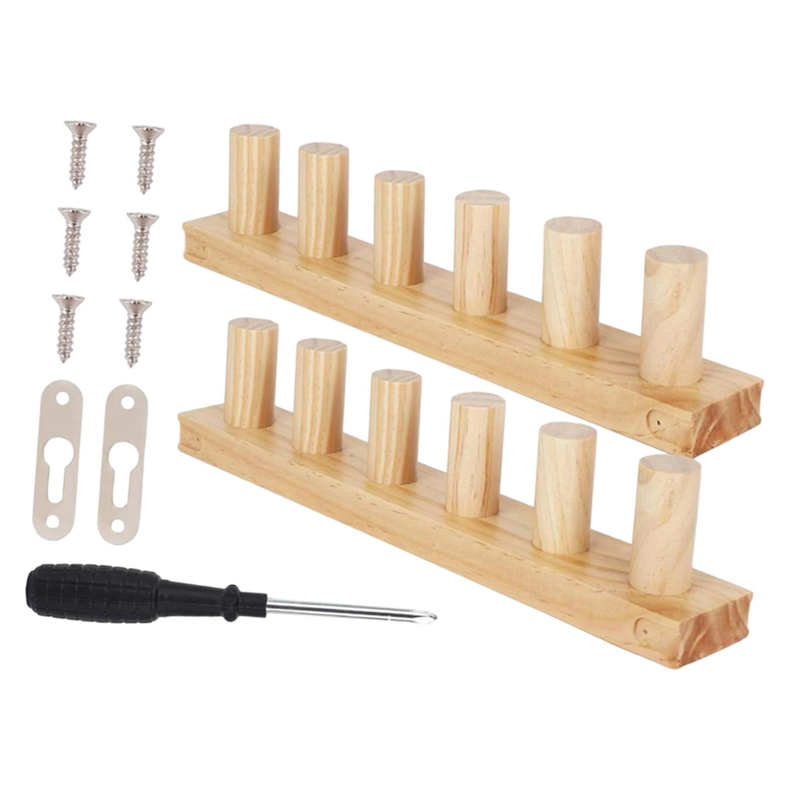 2 Pieces Knitting Loom Wooden Blanket Loom Handcraft Kit Lightweight Design for Beginner Friendly Home Decor Makers