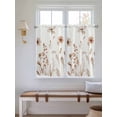 thumbnail image 2 of Brown Red Spring Floral Living Room Curtains 2 Panel, Summer Flowers Botanical Elegant Cafe Window Treatment, Farmhouse Bedroom Bathroom Kitchen Curtains Drapes 104"x45", 2 of 6