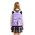 thumbnail image 3 of Classic Two Tone Backpack Primary Middle High School Multi Compartment Lightweight Breathable Straps School Bookbag, 3 of 10