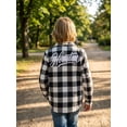 thumbnail image 3 of PureChapter Boys Button Down Shirt Plaid Long Sleeve Shirt with Letter Embroidery, Casual Boys Shirts for 7-15 Years, 3 of 8