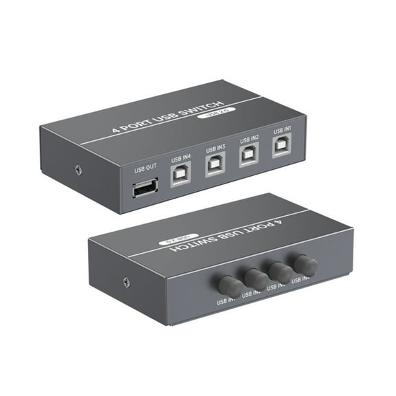 4 Port USB Printer switcher With Fast Device Switching OS Compatibility For Printers Scanners U