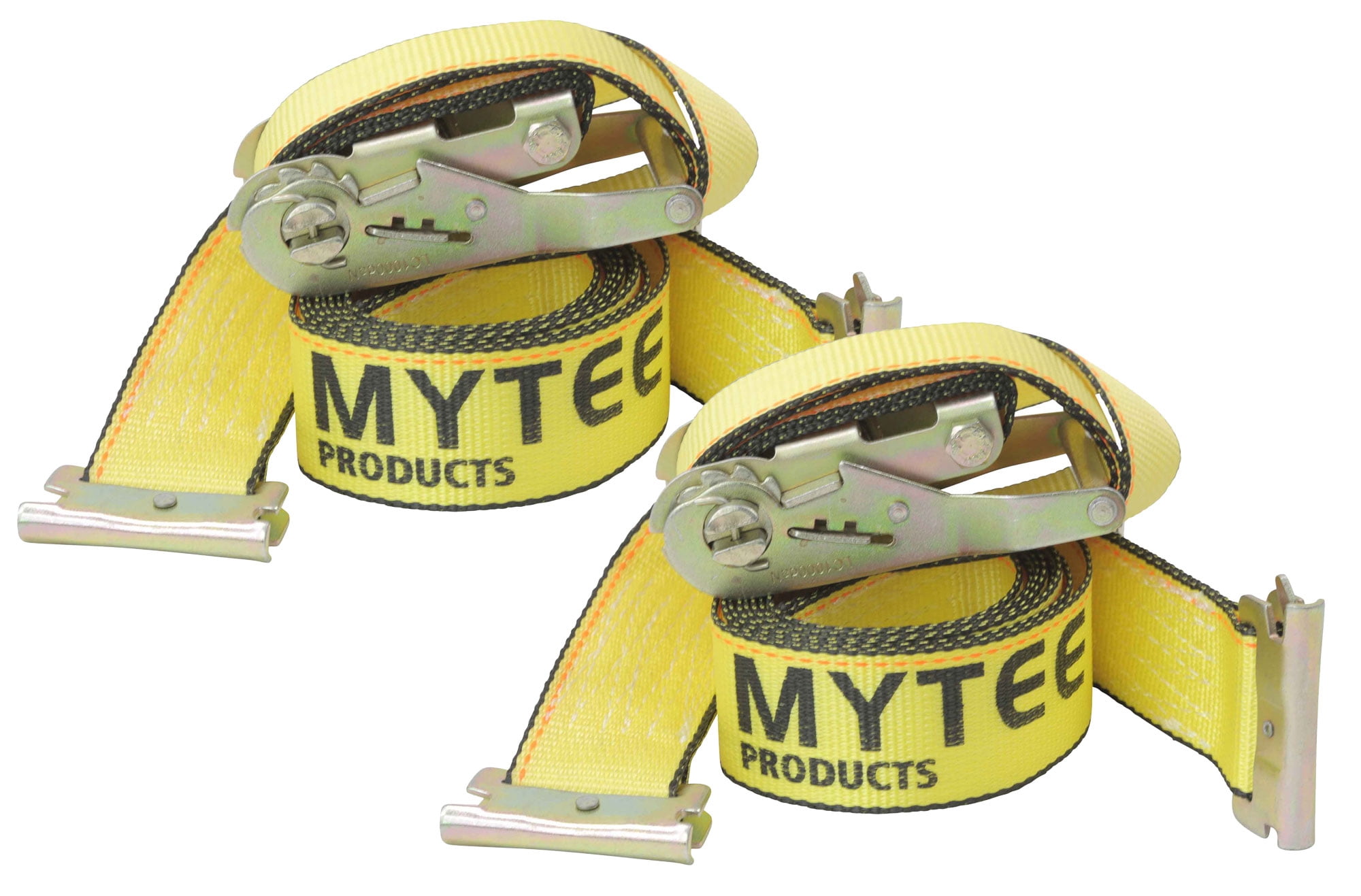 Mytee Products (2 Pack) E Track Ratchet Straps 2" x 12' with E Track Spring Fittings 4000 lbs